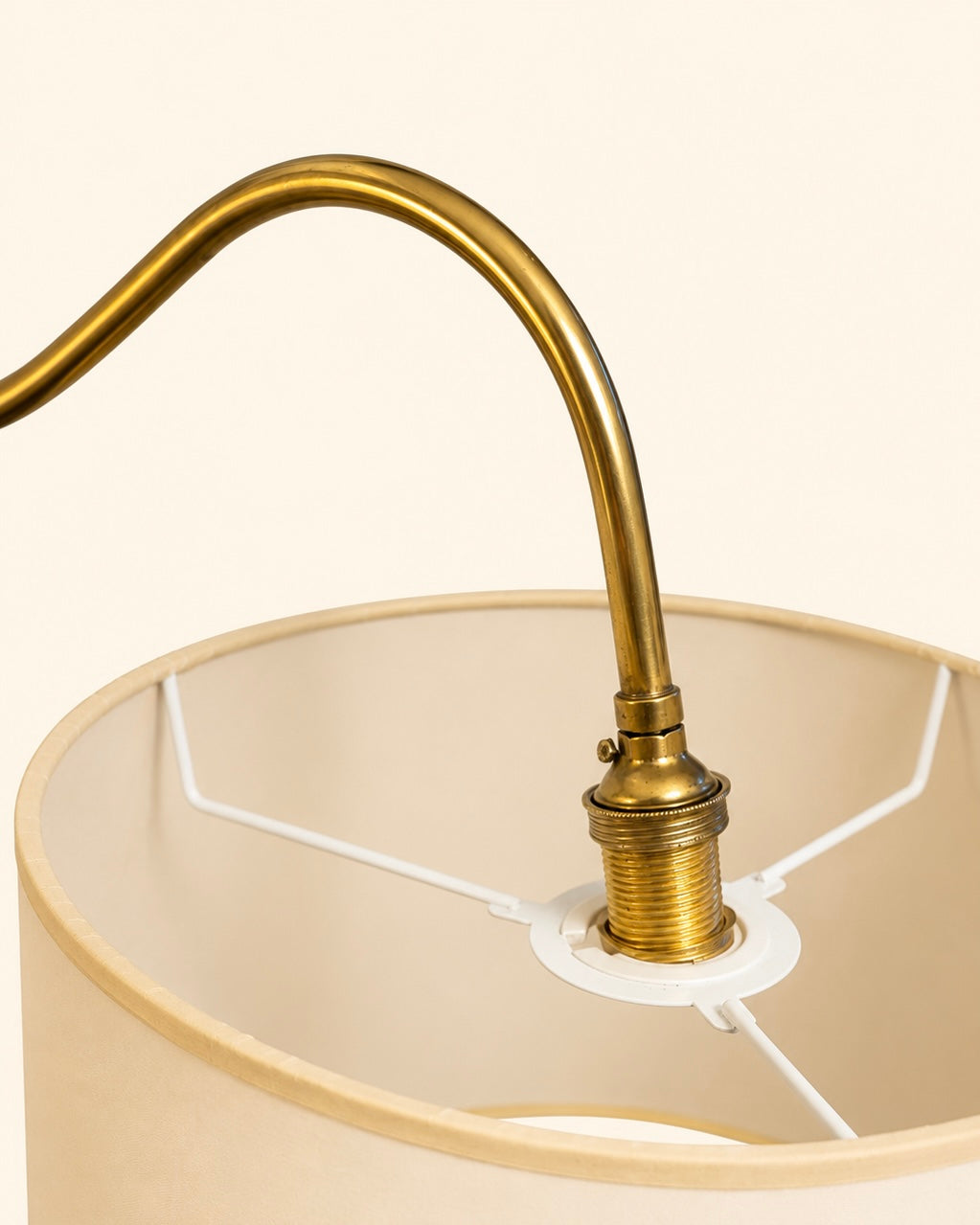 A Vintage Vaughan Melrose Brass Floor Lamp