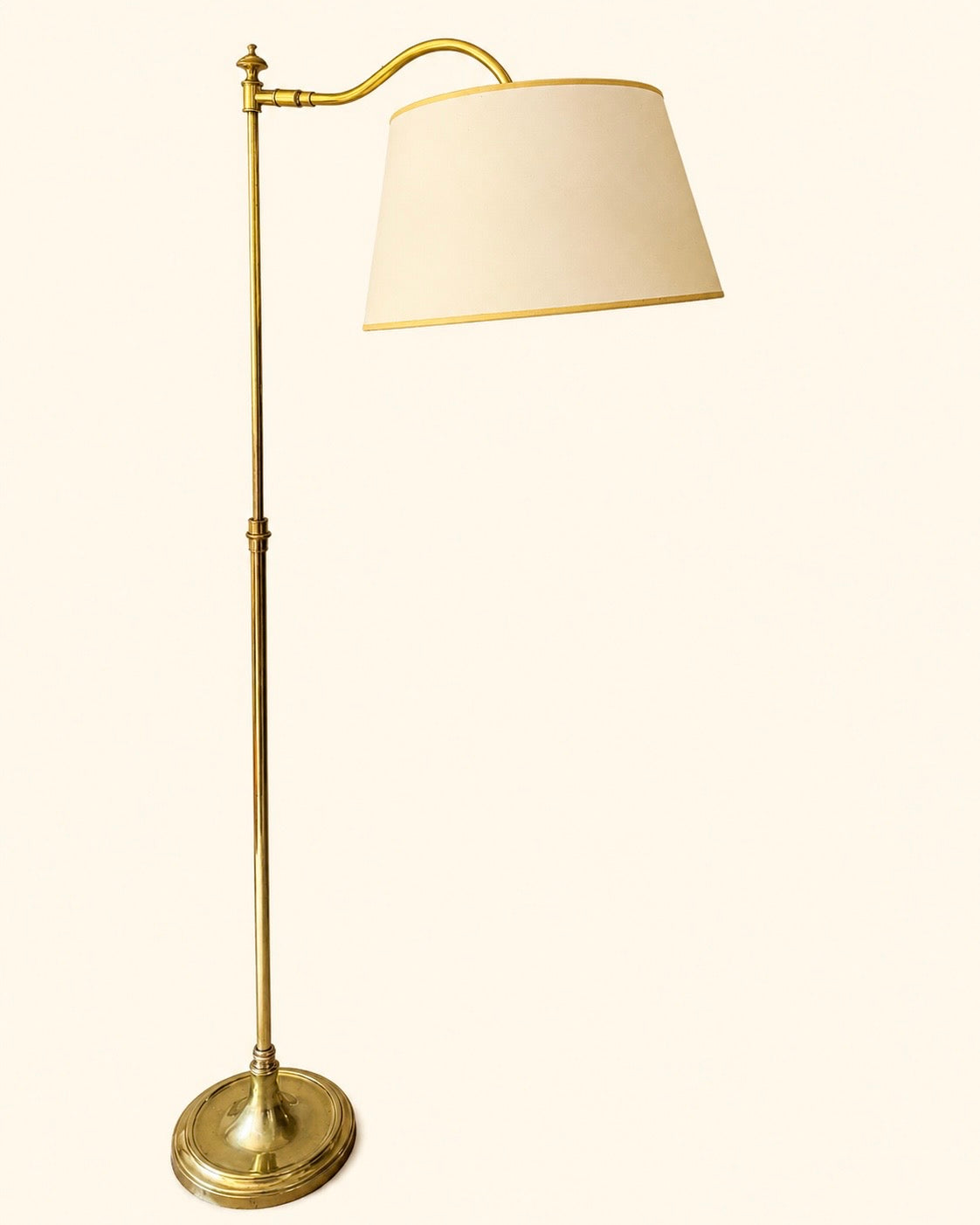A Vintage Vaughan Melrose Brass Floor Lamp