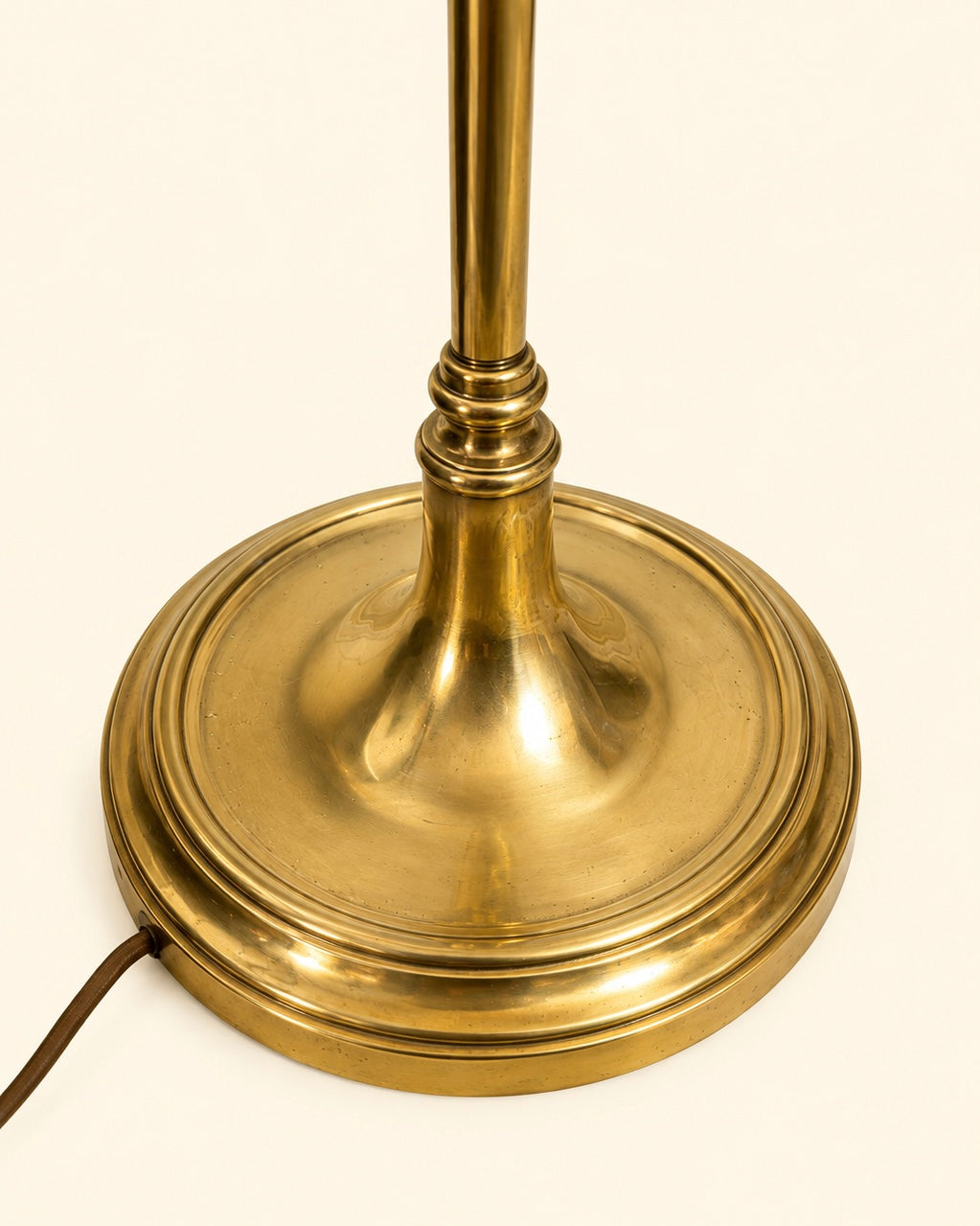 A Vintage Vaughan Melrose Brass Floor Lamp